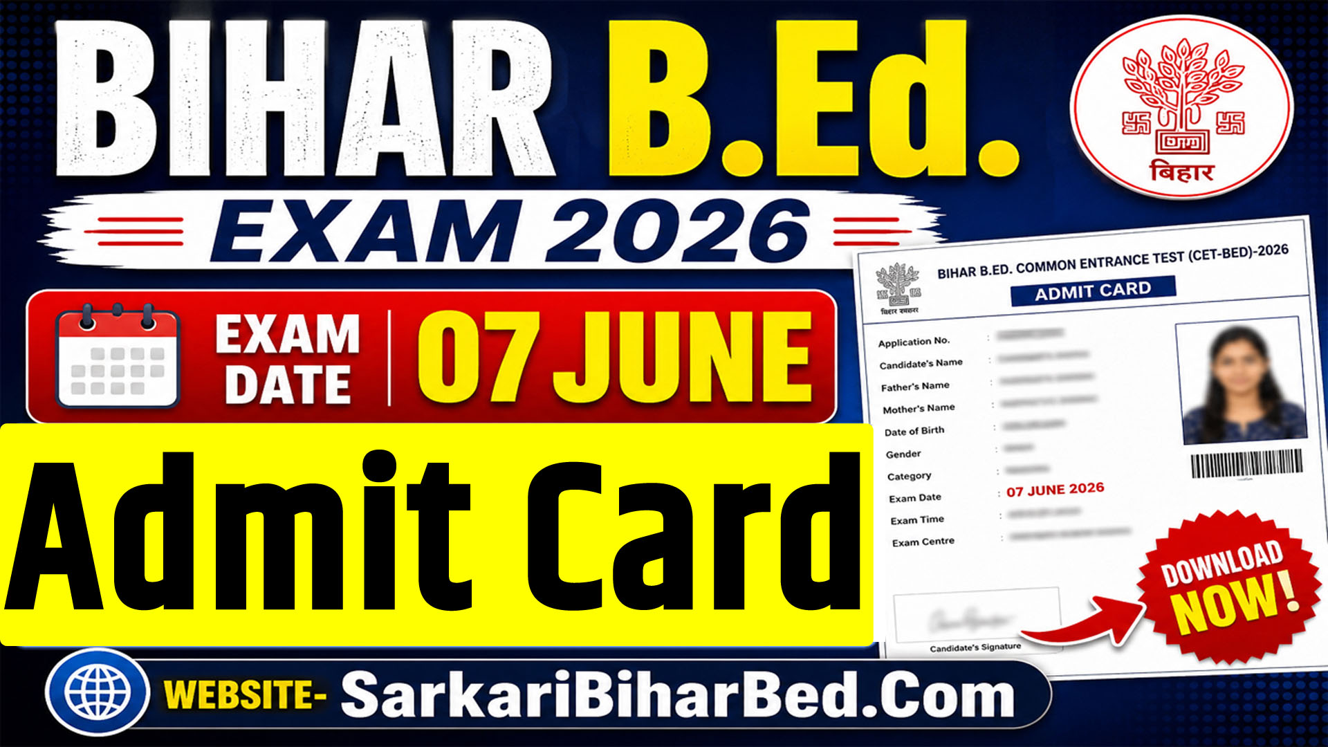 Bihar B.Ed. Admit Card 2026